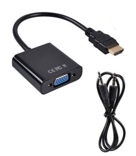 Conversor Hdmi Macho Para Vga Fêmea Áudio 19cm F3 121 3273