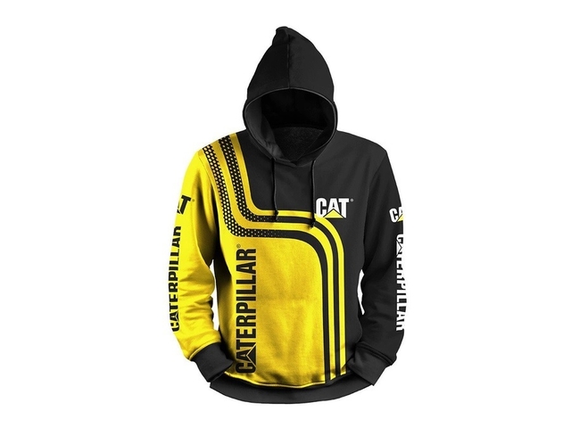 caterpillar zip moletom com capuz