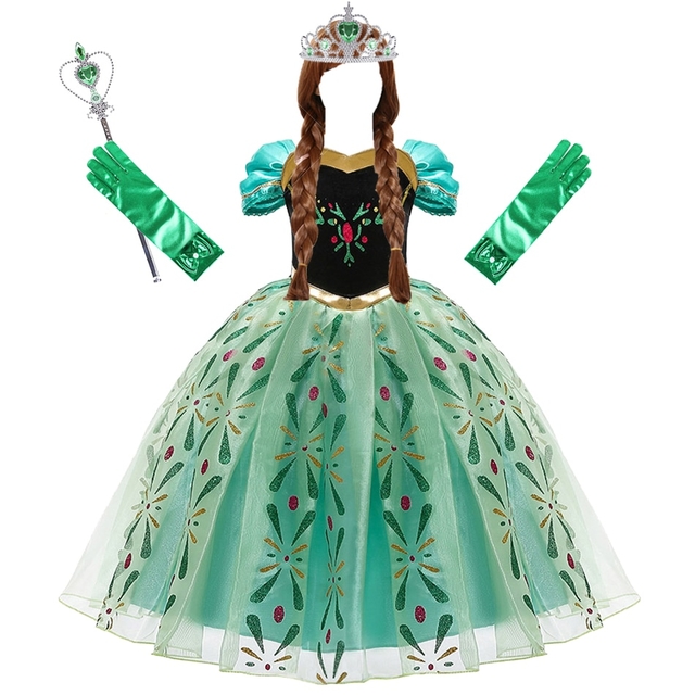 Joseph Banks skip Troublesome Anna vestido para a menina neve rainha princesa traje crianças roupas de  halloween crianças aniversário carnaval fantasia festa disfarce
