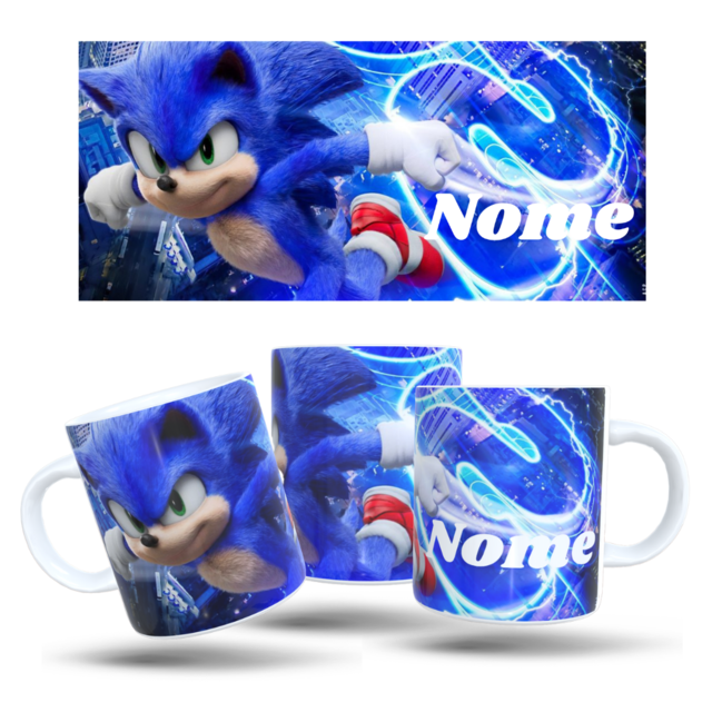 ▷ Artes para Sublimar Canecas do Sonic