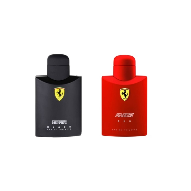 ferrari black e red