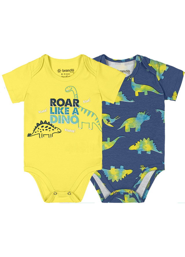 Riachuelo  Conjunto bebê menino com estampa de dinossauro Brandili Baby