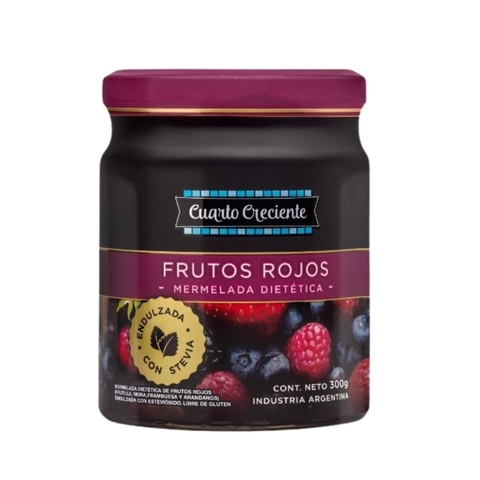 Mermelada De Frutos Rojos Con Stevia Cuarto Creciente X 300g