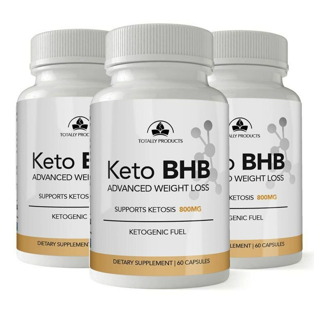 Keto BHB Advanced Weight Loss, 800mg (3 Frascos X 60 Cápsulas)