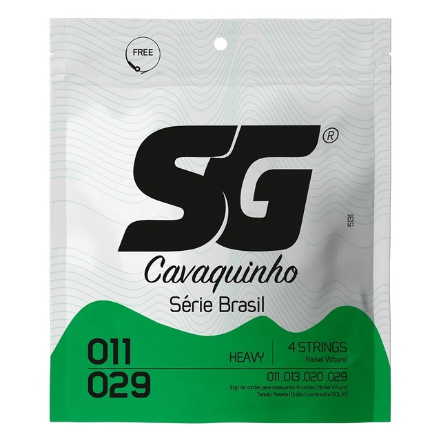 GIANNINI SET OF 4 CAVAQUINHO STRINGS HEAVY TENSION NICKEL MADE IN BRAZIL  COBRA