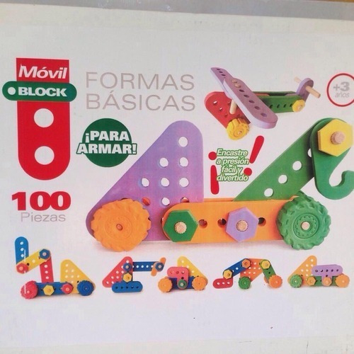 100 Formas Basicas Vehiculo Movil Block Madera Goma Eva