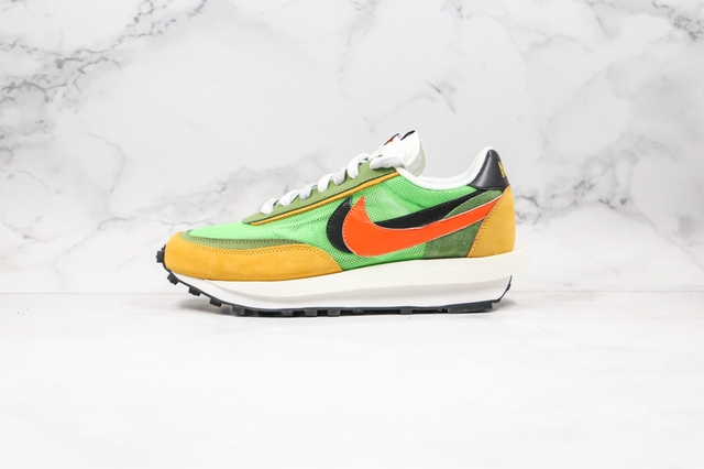 nike sacai green orange