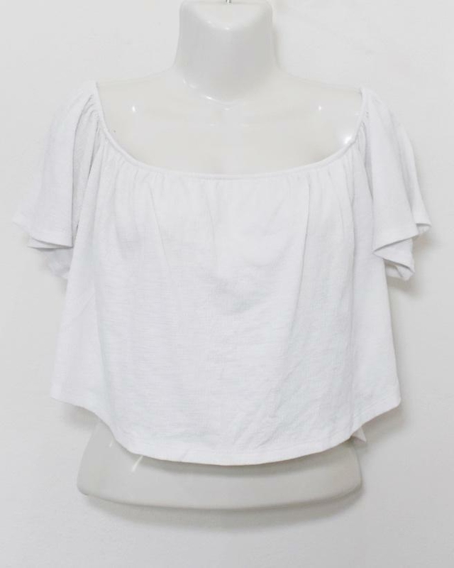 Blusa blanca BERSHKA - Comprar en Armario
