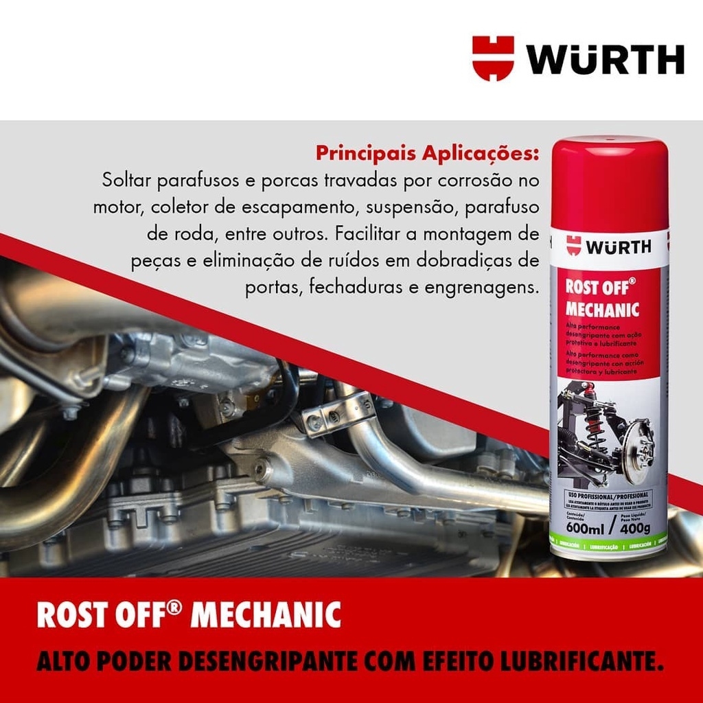 Desengripante Rost Off Mechanic Spray Ml Wurth