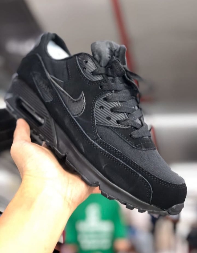 nike air max 90 premium triple black