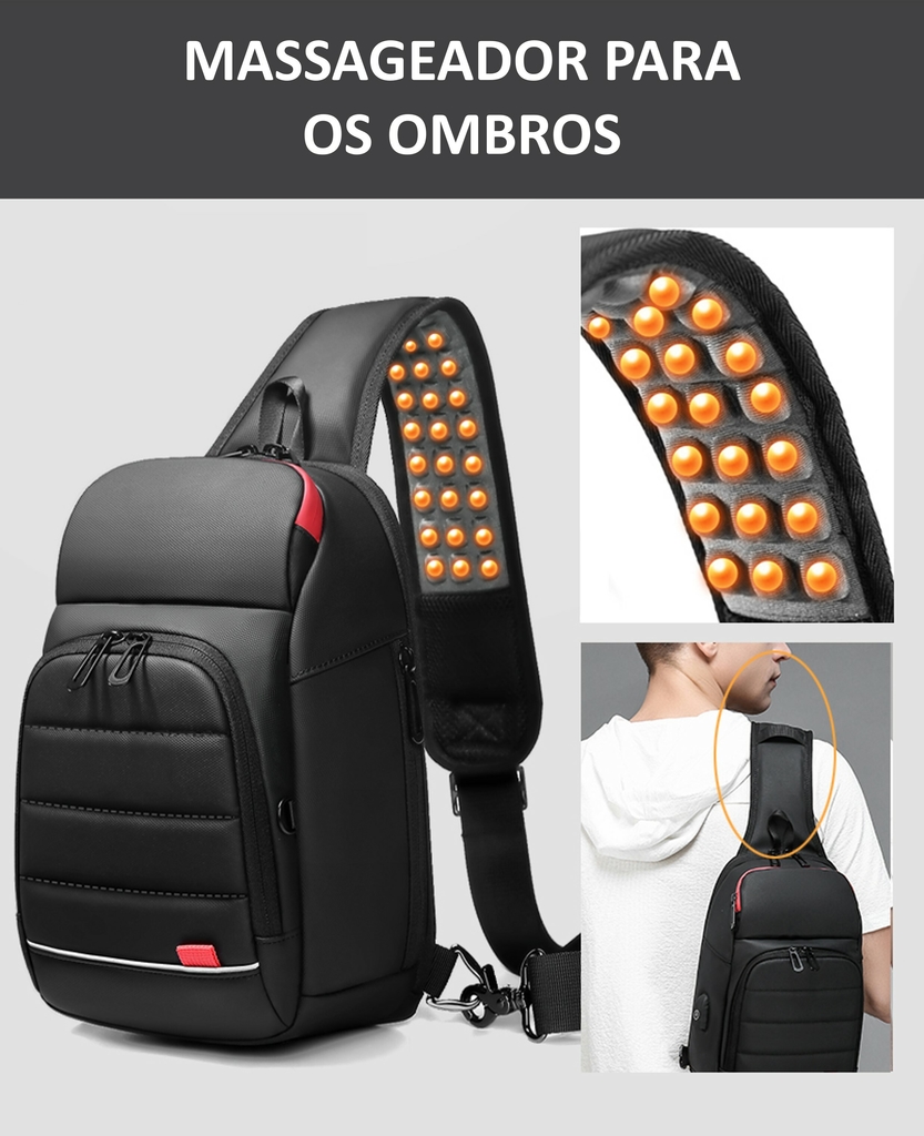 Mochila multifuncional à prova d água e antifurto