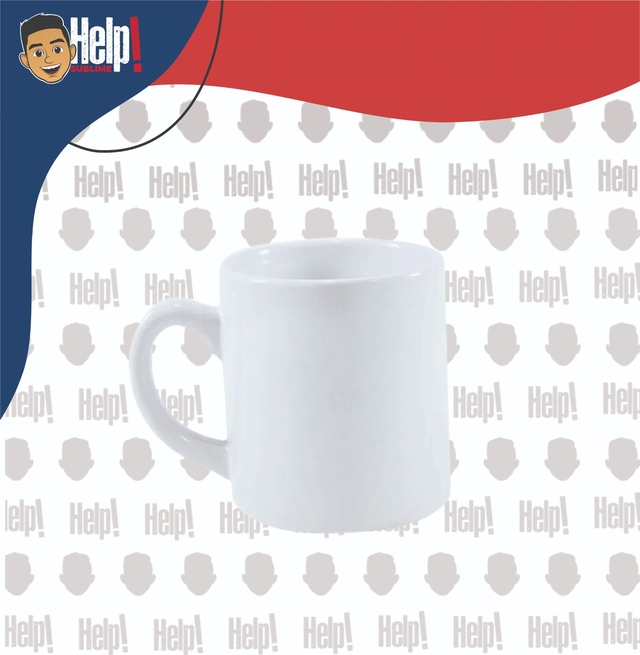 Caneca Cerâmica Branca Live 180ml - Help Sublime