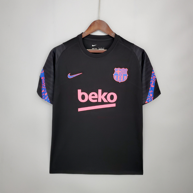 Camisa Nike Barcelona Treino 21/22 Masculina Preta