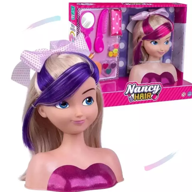 Boneca Busto Brinquedo Menina Maquiagem Penteados Nancy Hair - Teen Kids