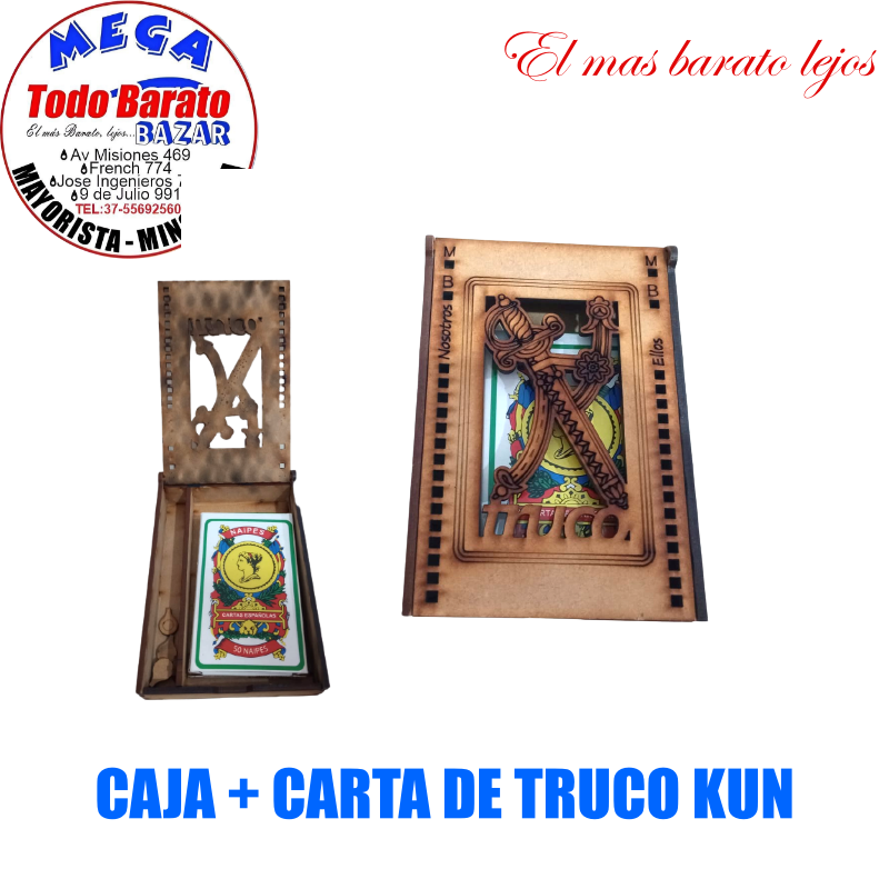 CAJA CARTA DE TRUCO KUN Comprar En TODO BARATO SRL