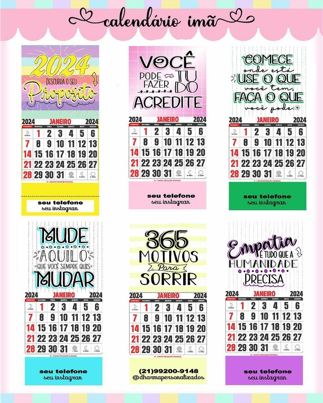 Calendario 2024 Frases Motivadoras