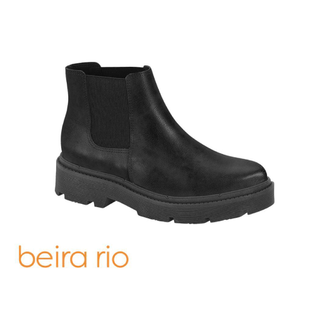 Bota feminina cano curto chelsea clearance beira rio