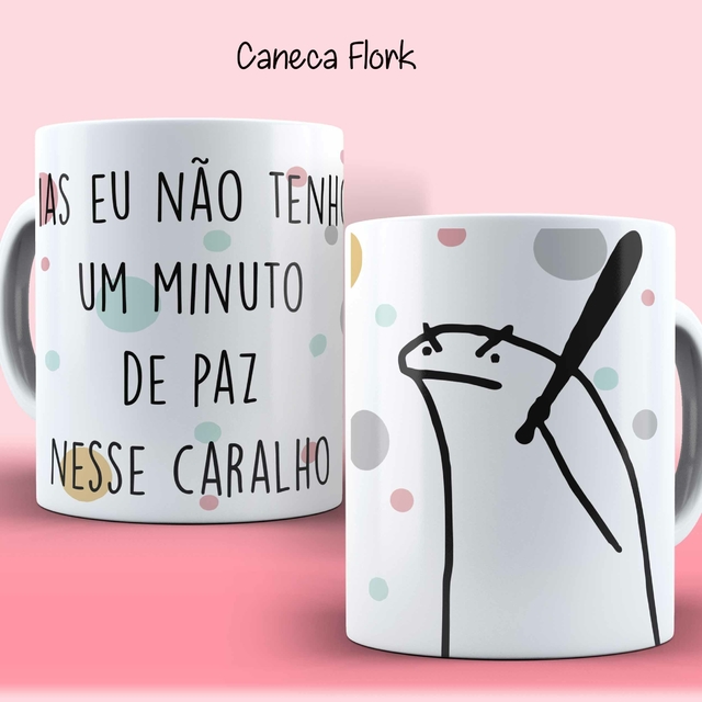 Kit 4 Canecas Meme Flork - Frases Divertidas