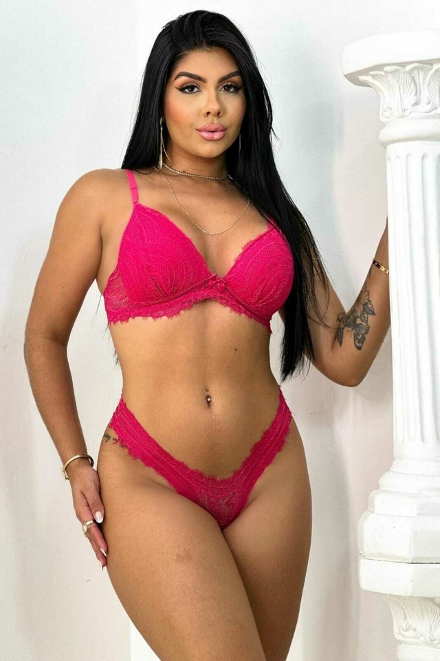 Conjunto Bojo Flex Rendando Mel Sensação Lingerie