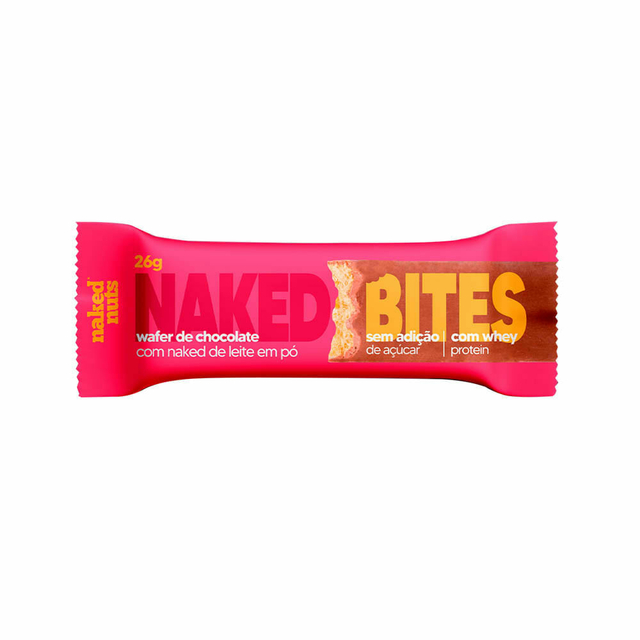 Naked Bites Wafer De Chocolate Ao Leite Com Naked De Leite Em P G