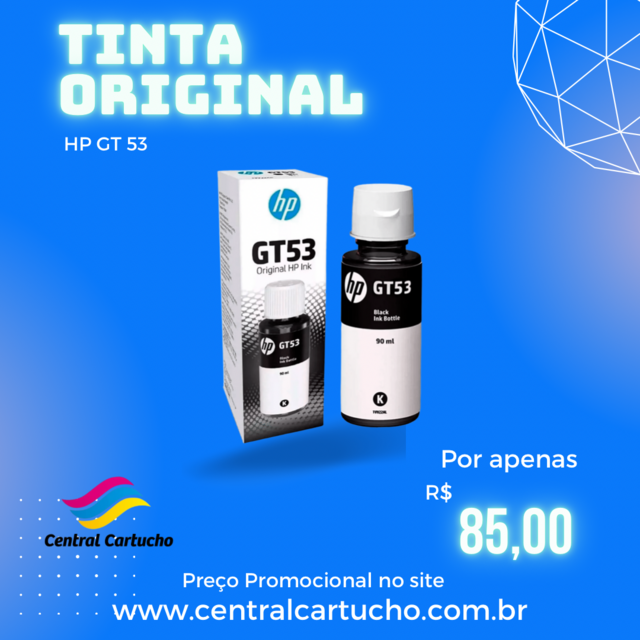 Garrafa De Tinta Original Preto Hp Gt Vv Al