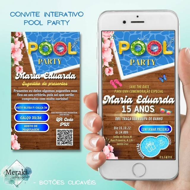 Convite de Aniversário Virtual Interativo - Adulto