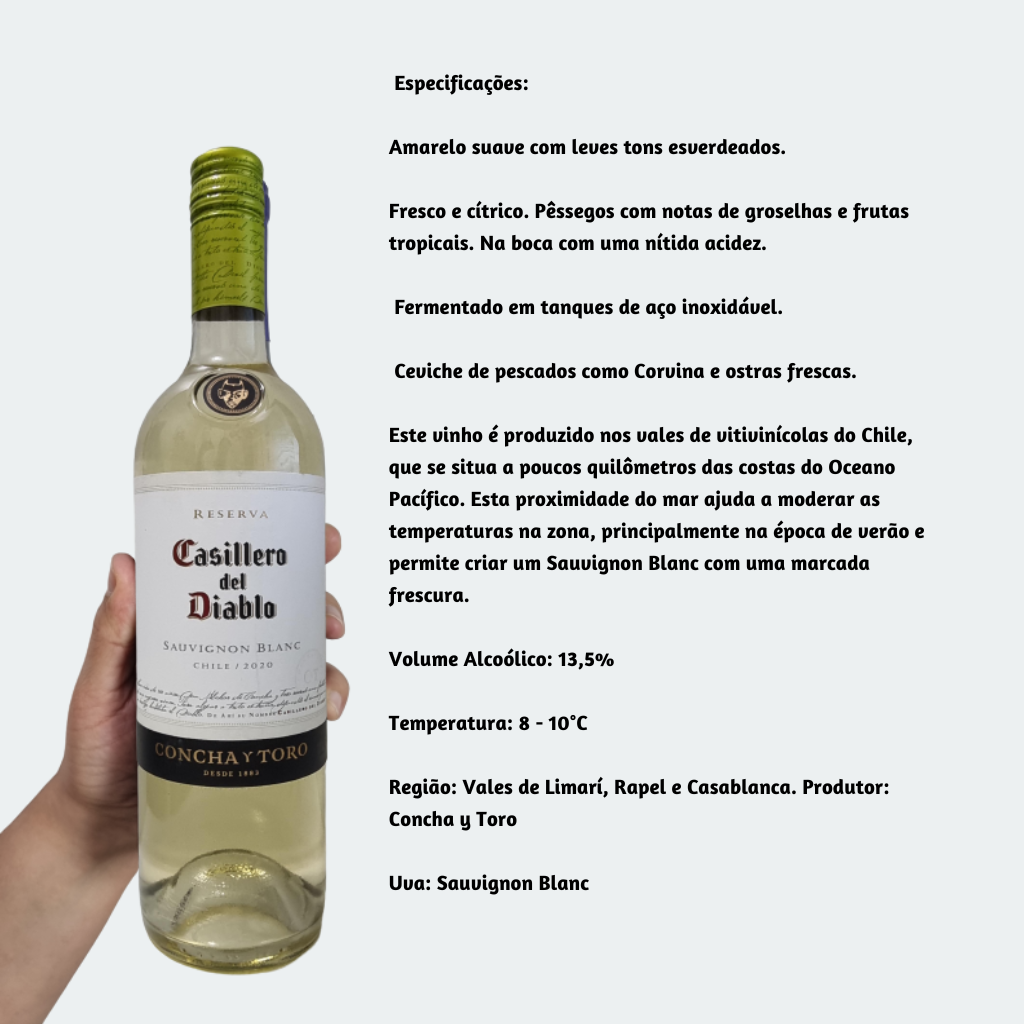 Casillero Del Diablo Sauvignon Blanc Vinho Fino Branco Seco