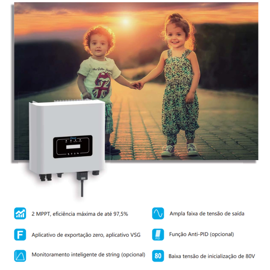 Inversor Deye Sun 5K G Monofásico 220V 2MPPT