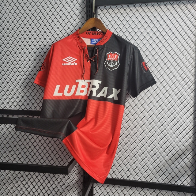 Camisa Flamengo Retr Torcedor Masculina Vermelha E Preta