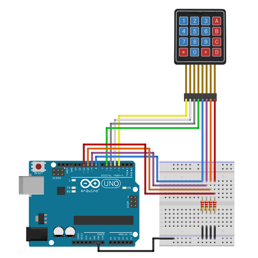 Teclado Matricial X Membrana Teclas P Prototipo Circuito Eletron