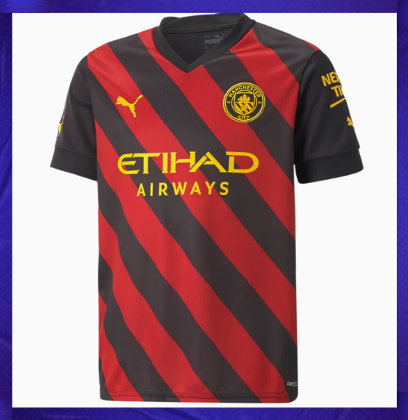 Camisa II Manchester City Preta/Vermelha Away 2022/2023 – Versão Jogador –  KS Sports – Camisas de Times e Seleções