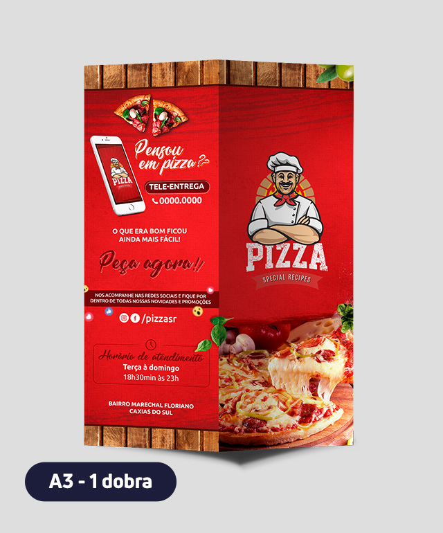 Cardápio Pizza - Minha Gráfica Rápida