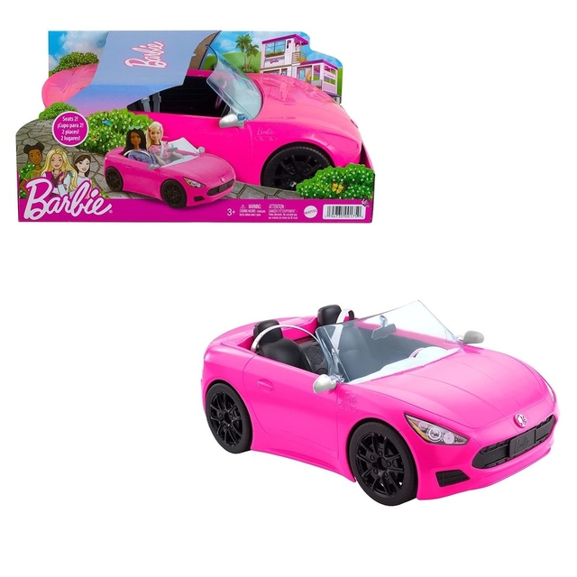 El uno al otro Fuera Escrupuloso Barbie Vehículo convertible de 2 plazas coche rosa