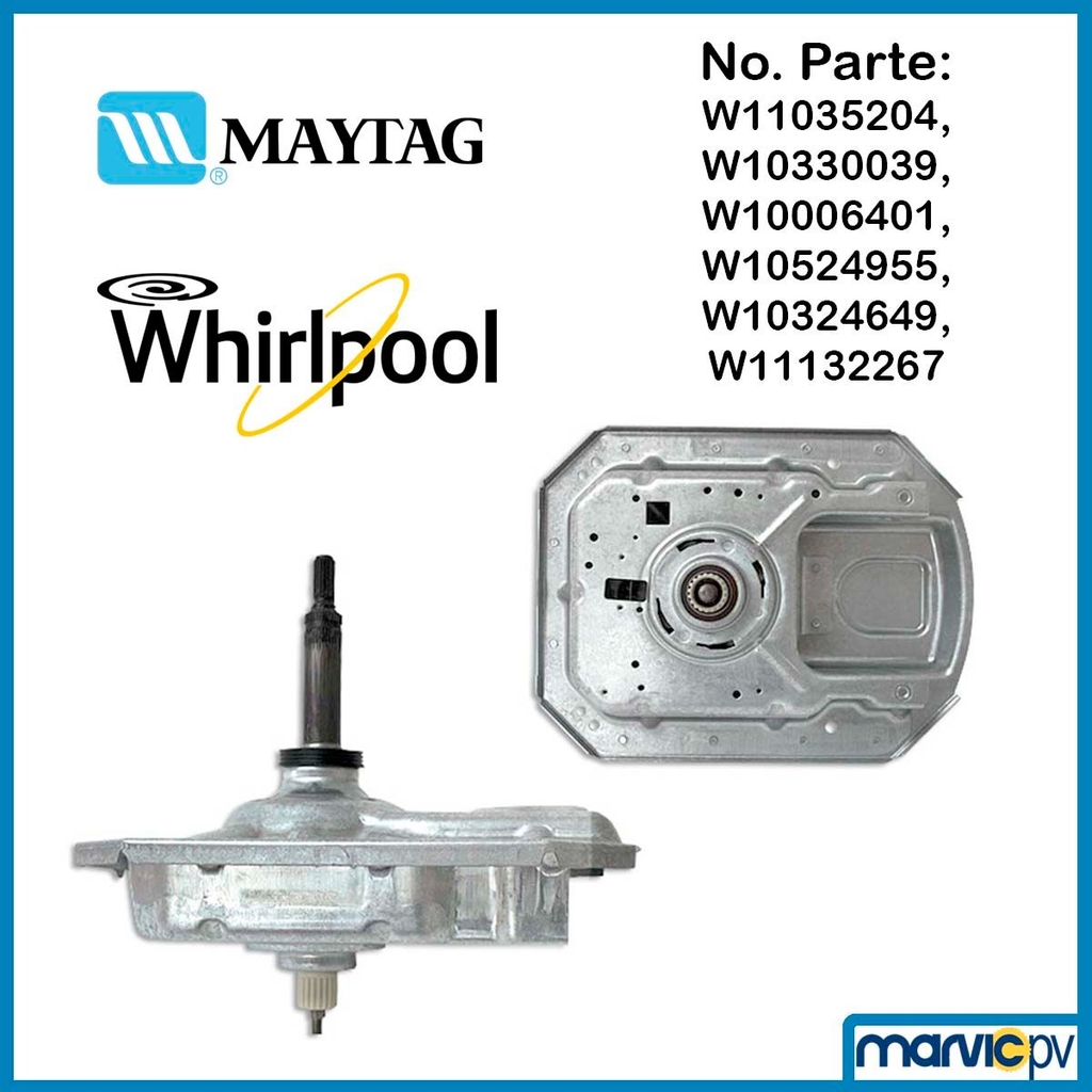 Transmisión Lavadora Whirlpool Flecha Corta W11132267