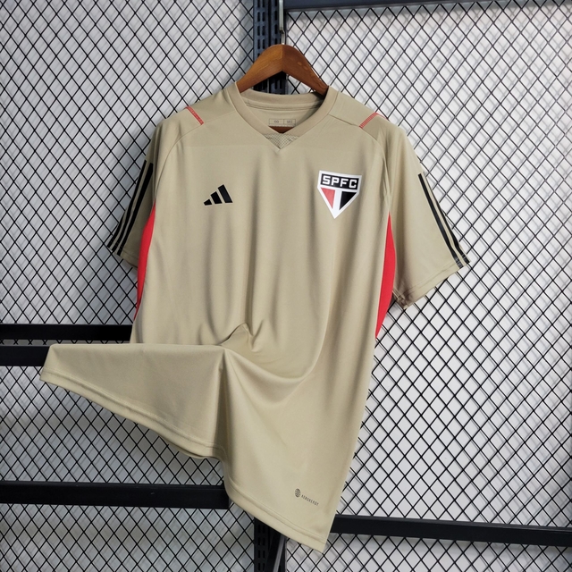 Camisa Do S O Paulo Treino Adidas Bege