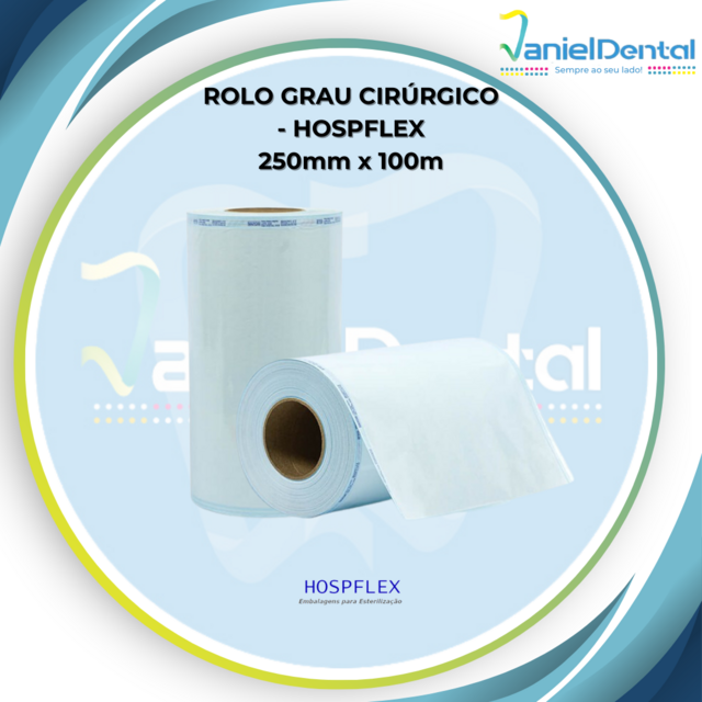 Rolo Grau Cirurgico Hospflex 250mm X 100m 1887