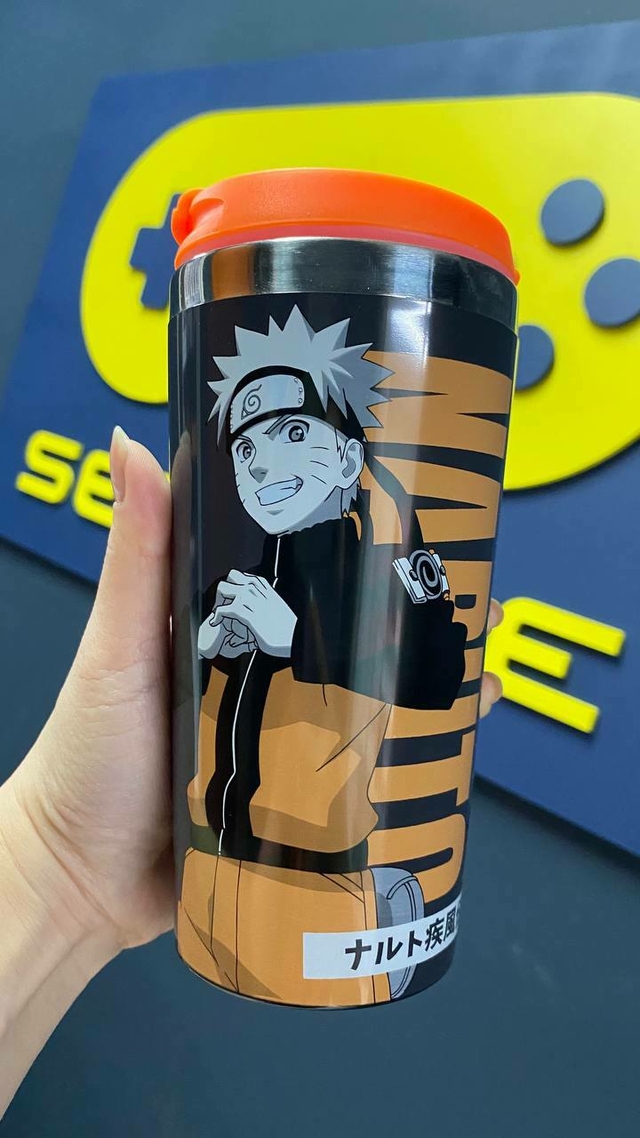 Copo Viagem Nuvem Akatsuki Naruto 400ml