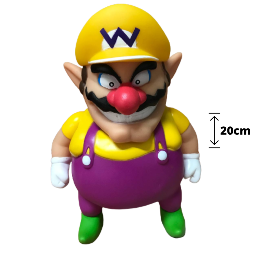 Boneco Colecionável em PVC Wario 20cm Super Mario