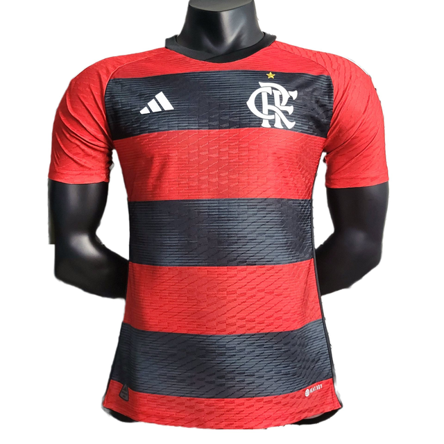 Camisa Flamengo I 22/23 Torcedor Adidas Masculina - Preto e Vermelho