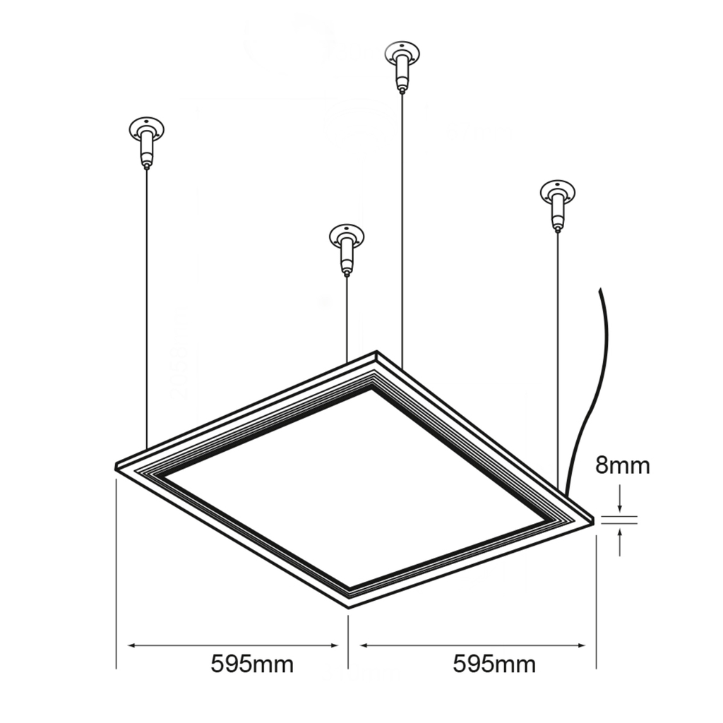 Panel De Led Para Suspender O Empotrar Luz Neutra Pan Led S