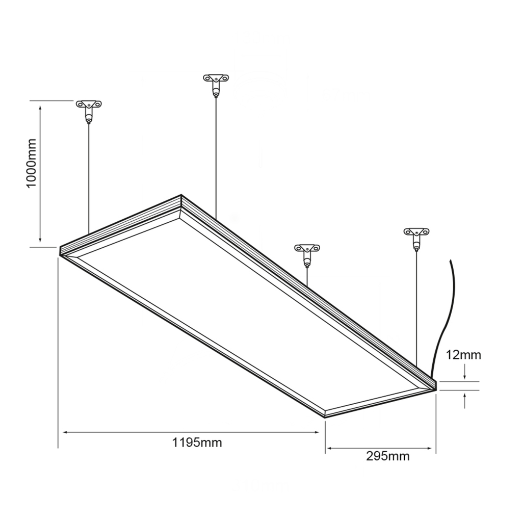 PANEL DE LED PARA SUSPENDER O EMPOTRAR LUZ NEUTRA PAN LED L 45 40 S