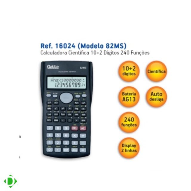 Calculadora Cientifica Padrão 12 Dígitos FX-82MS-2 Preto - Casio