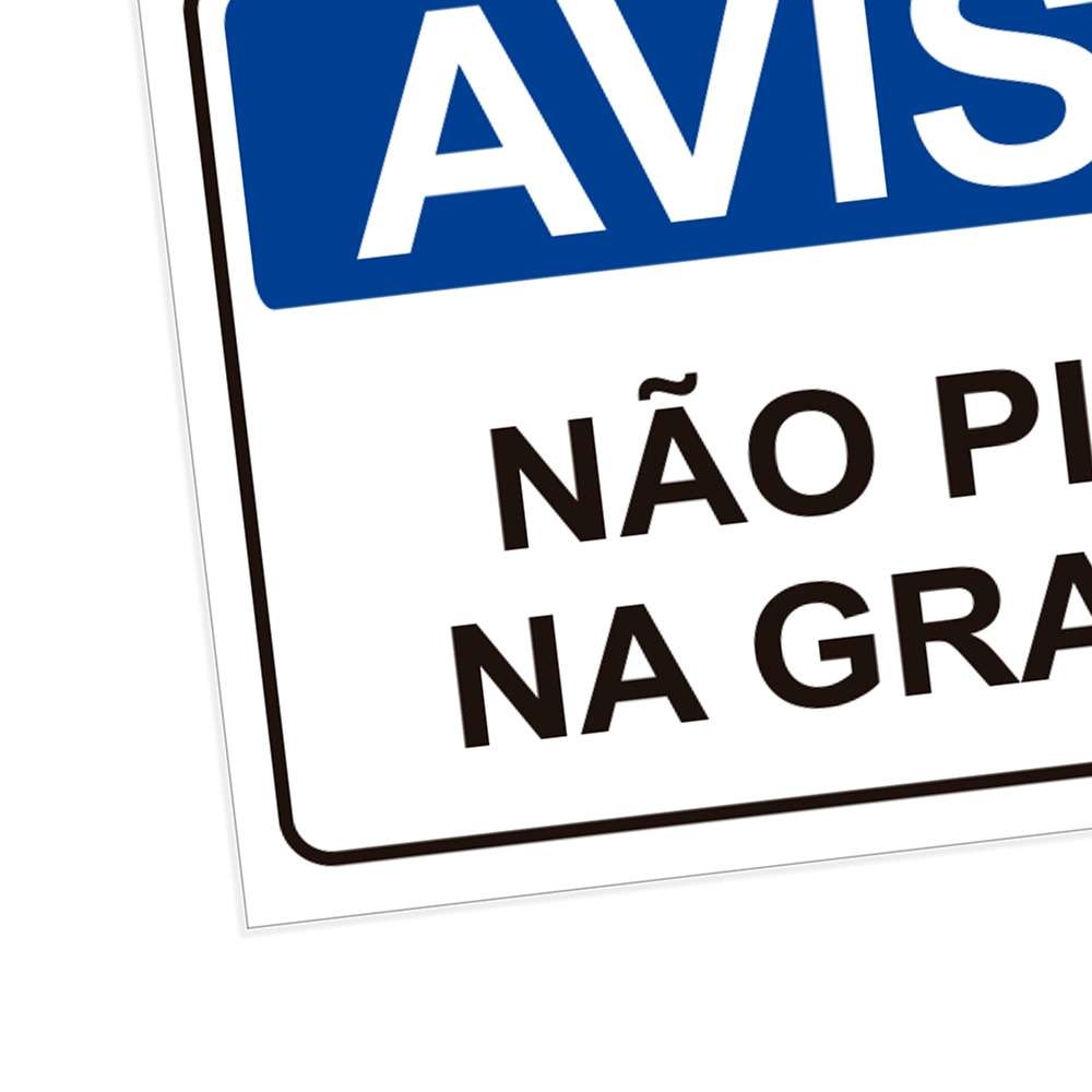 Placa de Sinalização Aviso Não Pise na Grama