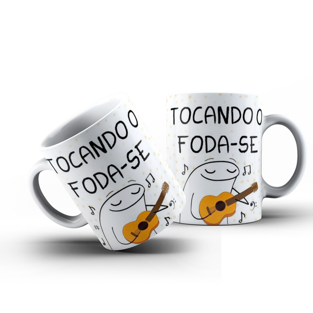 Caneca 325ml Flork Tocando O Foda Se Nicolados