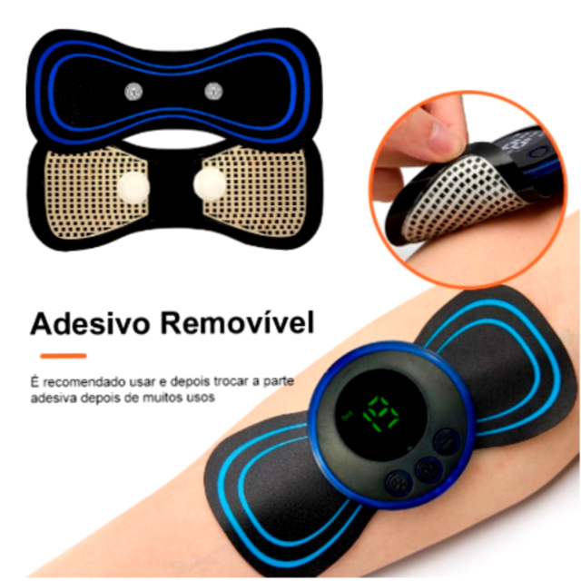 MINI MASSAGEADOR MUSCULAR PORTÁTIL ELÉTRICO DOR PESCOÇO COLUNA