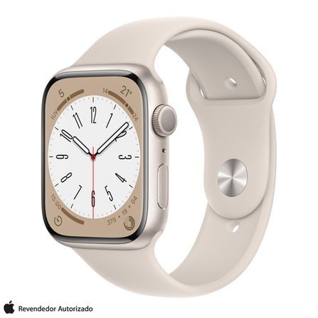 Comprar Apple Watch SE GPS • Caixa estelar de alumínio – 44 mm • Pulseira  esportiva estelar – P/M - Apple (BR)