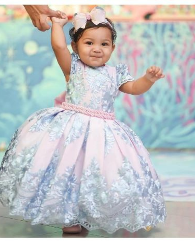 Vestido Infantil Princesa Jardim Encantado Vermelho Luxo