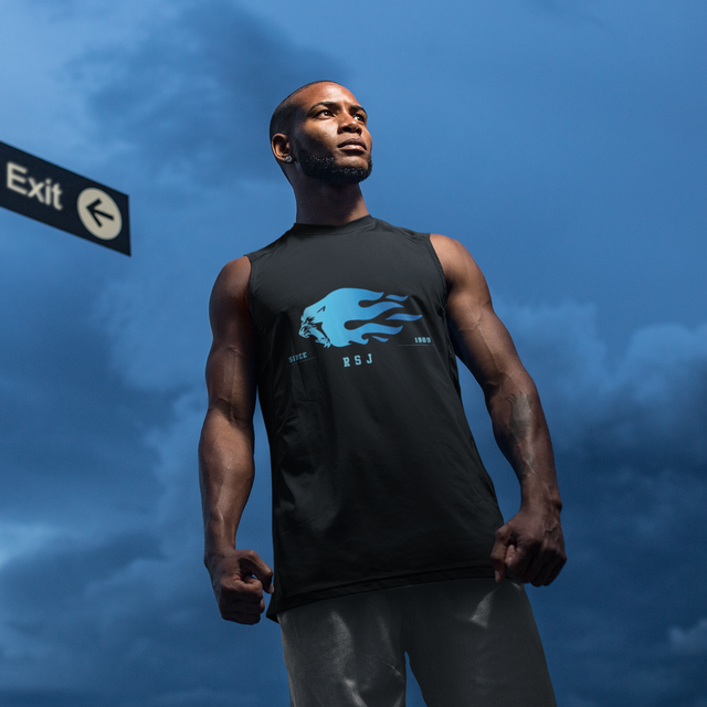 Men's Nike Blue Detroit Lions Muscle T-Shirt