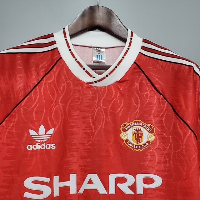 Camisa Manchester United Home Retr Torcedor Adidas Masculina