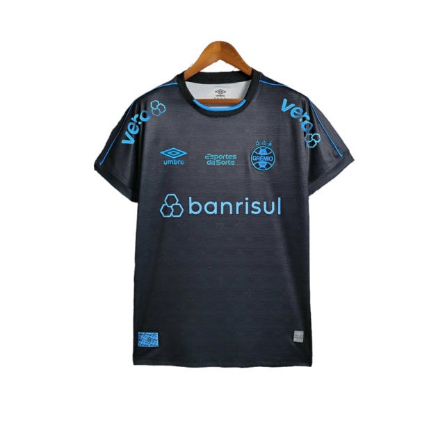 Camisa Gr Mio Ii Torcedor Umbro Masculina Preto Detalhes